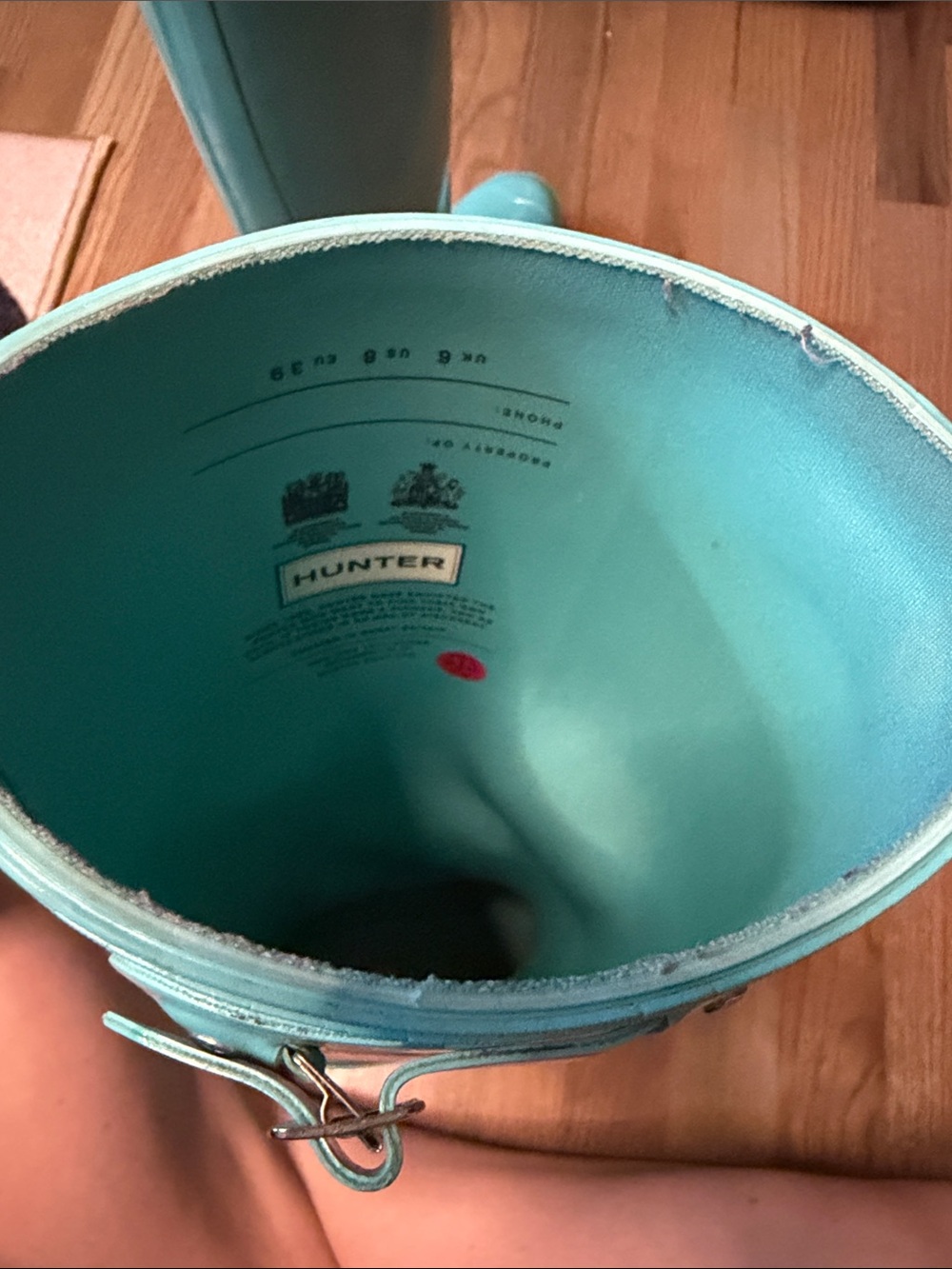 Hunter Tall Rain Boots - RARE Tiffany Blue - Picture 11 of 12